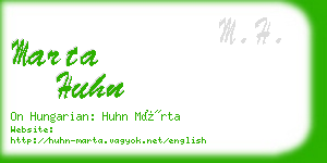 marta huhn business card